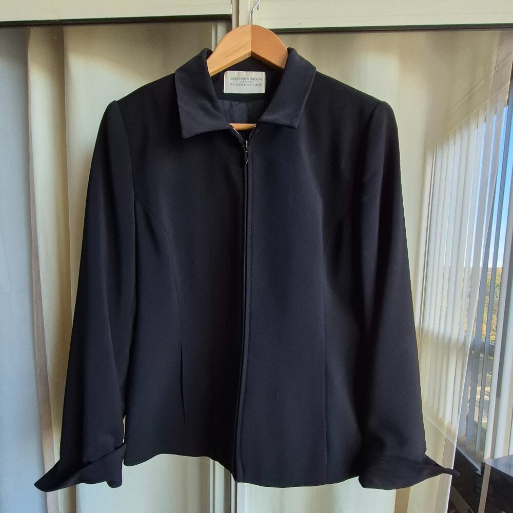 Black Zippered Blazer Jacket